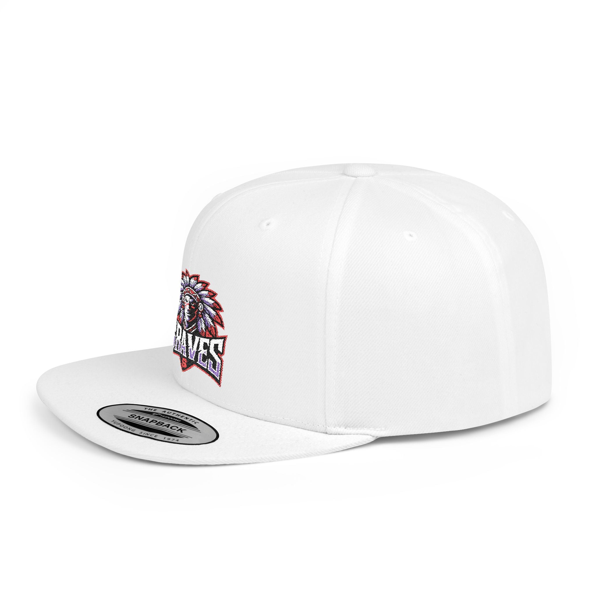 Stylish Flat Bill Snapback Hat with Braves Design | Perfect for Sports Fans, Summer Casual Wear, Gifts, and Festivals