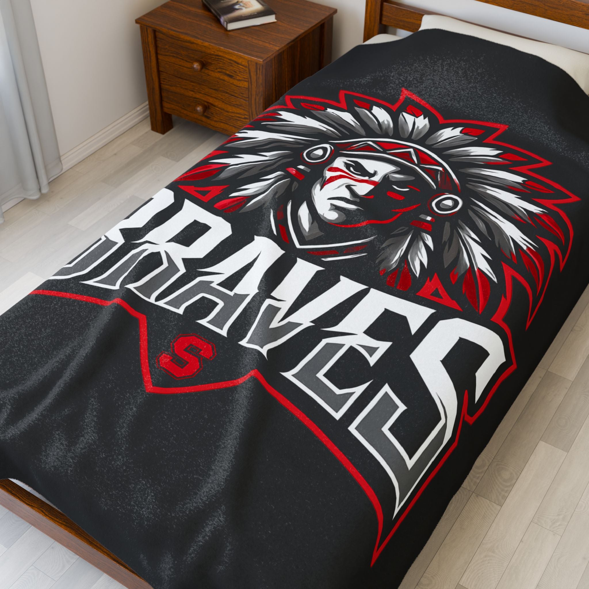 Cozy Sports Velveteen Plush Blanket - Perfect for Game Nights, Team Spirit, Home Decor, and Snuggling