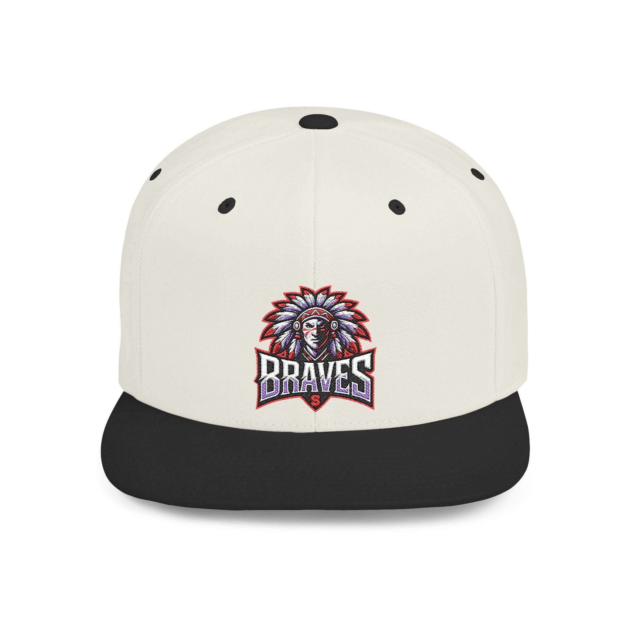 Stylish Flat Bill Snapback Hat with Braves Design | Perfect for Sports Fans, Summer Casual Wear, Gifts, and Festivals