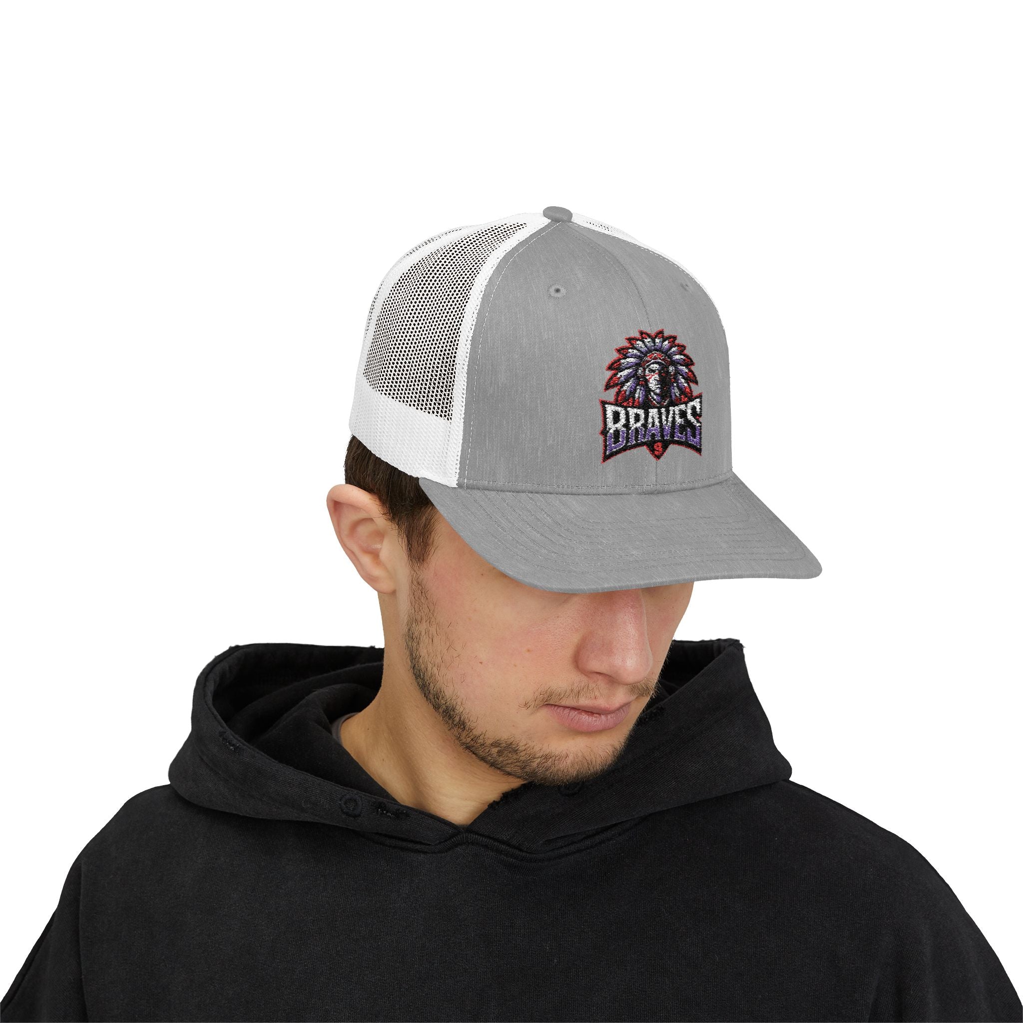 Braves Snapback Trucker Cap | Stylish Outdoor Gear, Perfect for Sports Fans, Festivals, and Casual Days