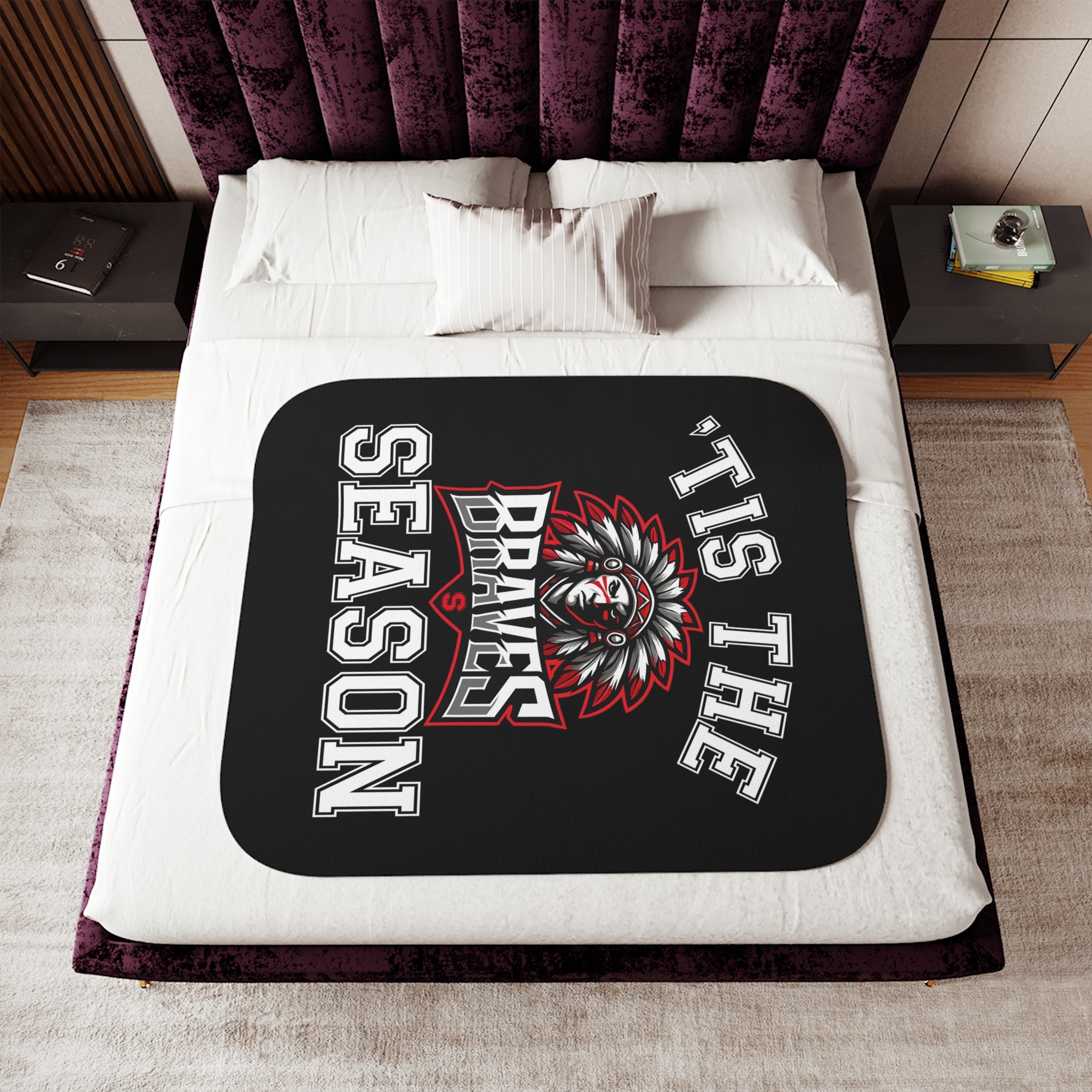 Cozy Sherpa Blanket - Perfect for Winter, Holidays, & Snuggling Up, Blanket Gift, Warm Home Decor, 'Tis the Season