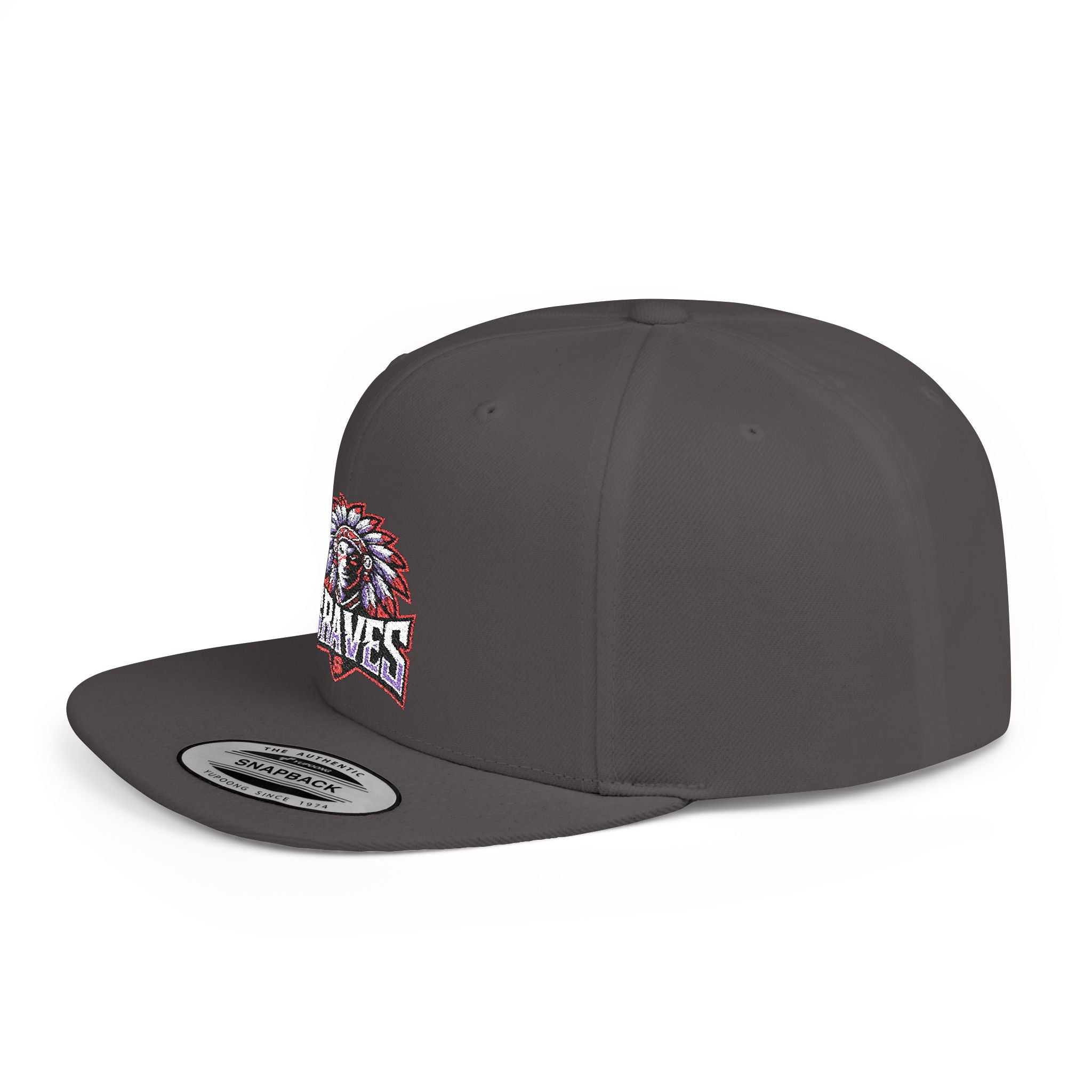 Stylish Flat Bill Snapback Hat with Braves Design | Perfect for Sports Fans, Summer Casual Wear, Gifts, and Festivals