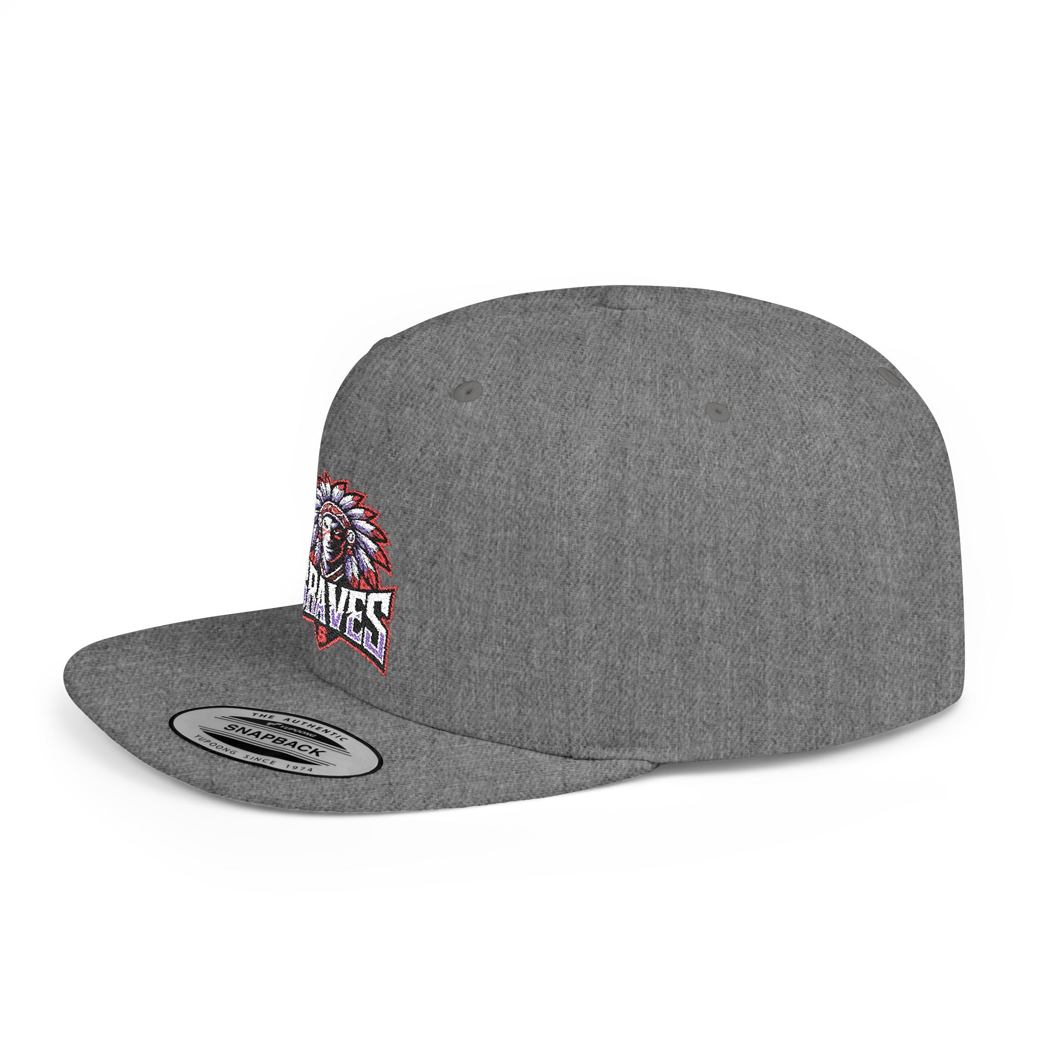Stylish Flat Bill Snapback Hat with Braves Design | Perfect for Sports Fans, Summer Casual Wear, Gifts, and Festivals