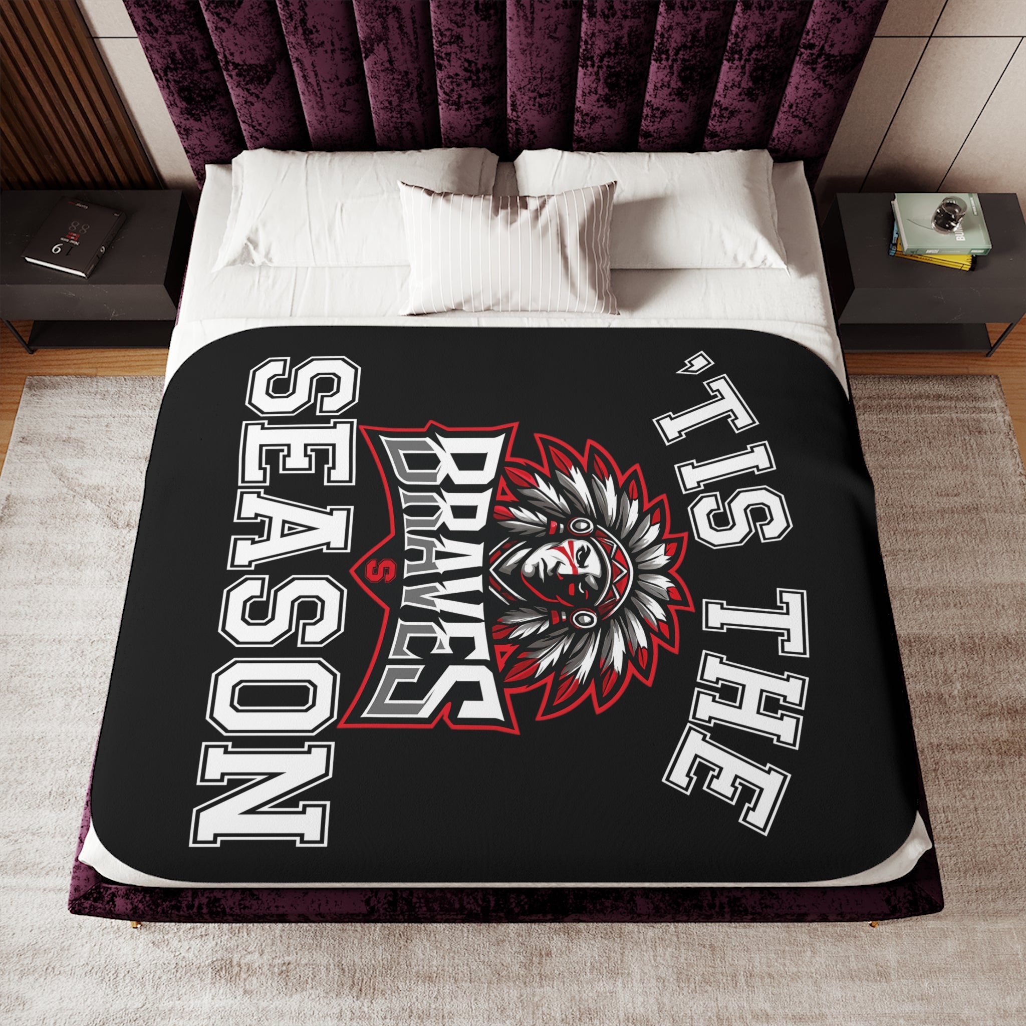 Cozy Sherpa Blanket - Perfect for Winter, Holidays, & Snuggling Up, Blanket Gift, Warm Home Decor, 'Tis the Season