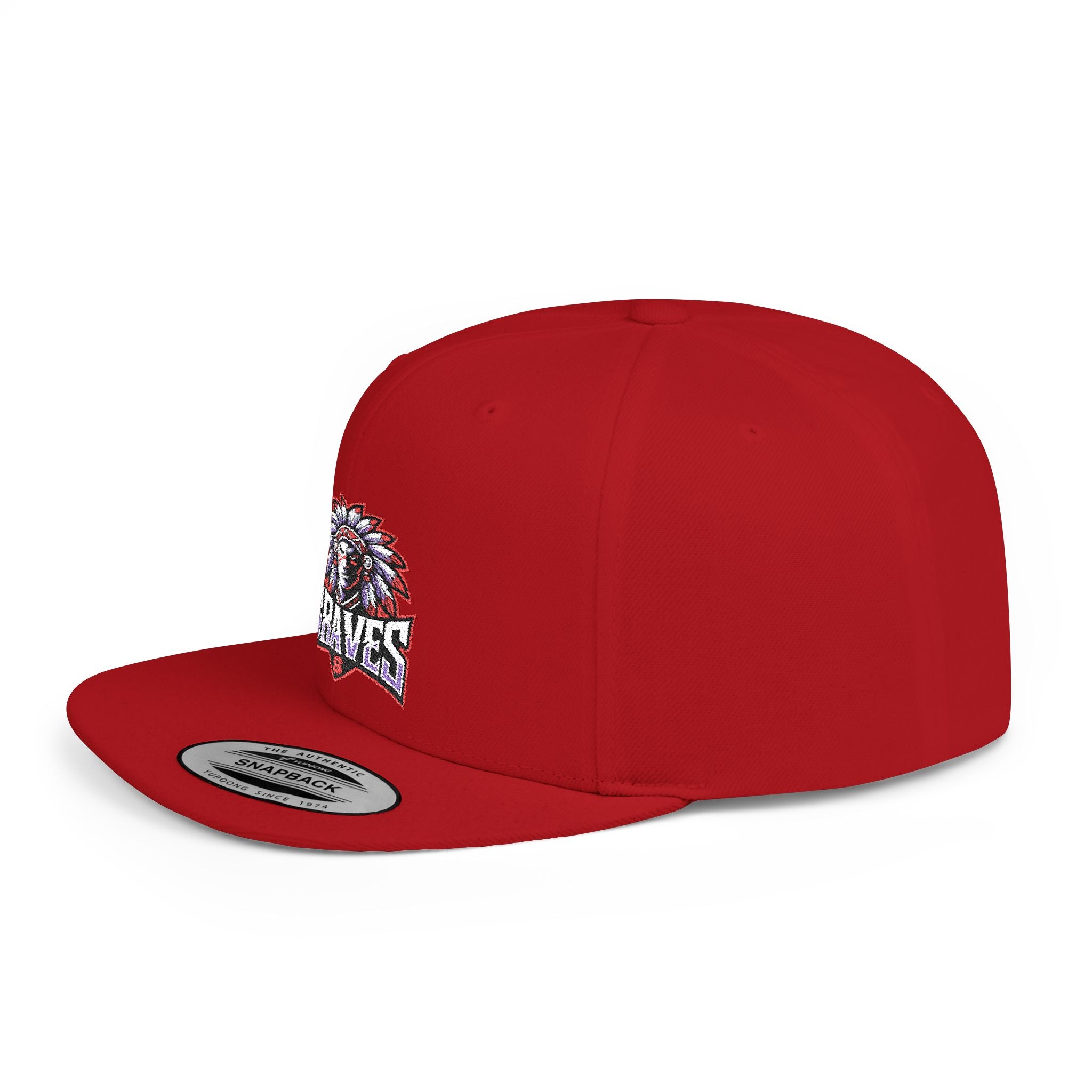 Stylish Flat Bill Snapback Hat with Braves Design | Perfect for Sports Fans, Summer Casual Wear, Gifts, and Festivals