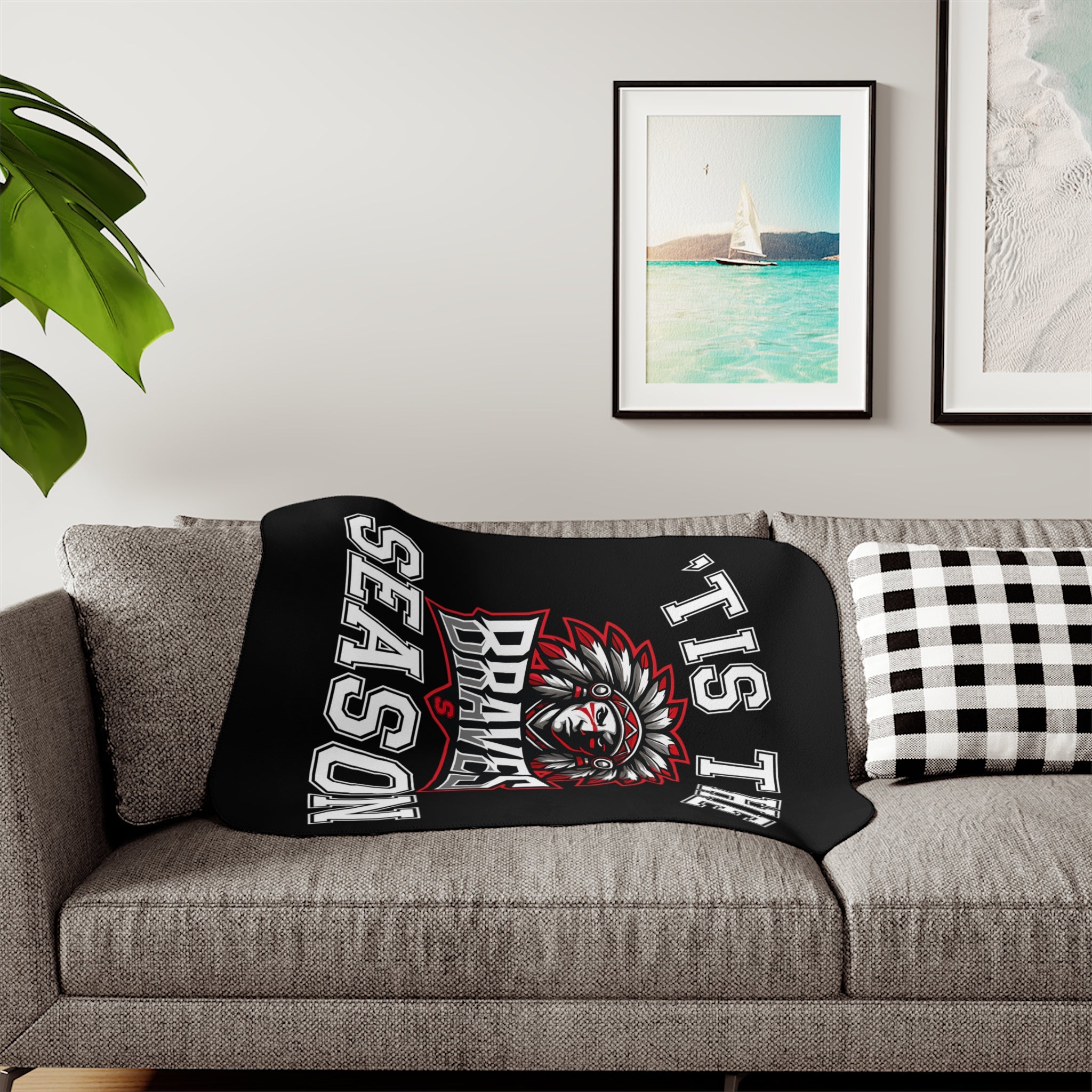 Cozy Sherpa Blanket - Perfect for Winter, Holidays, & Snuggling Up, Blanket Gift, Warm Home Decor, 'Tis the Season