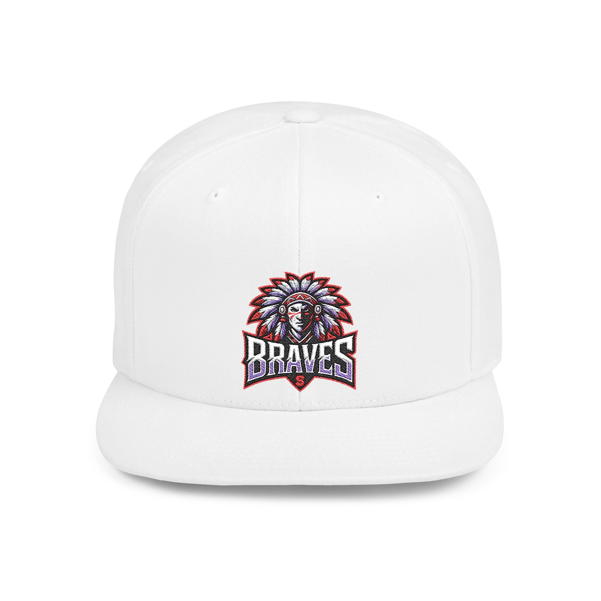 Stylish Flat Bill Snapback Hat with Braves Design | Perfect for Sports Fans, Summer Casual Wear, Gifts, and Festivals