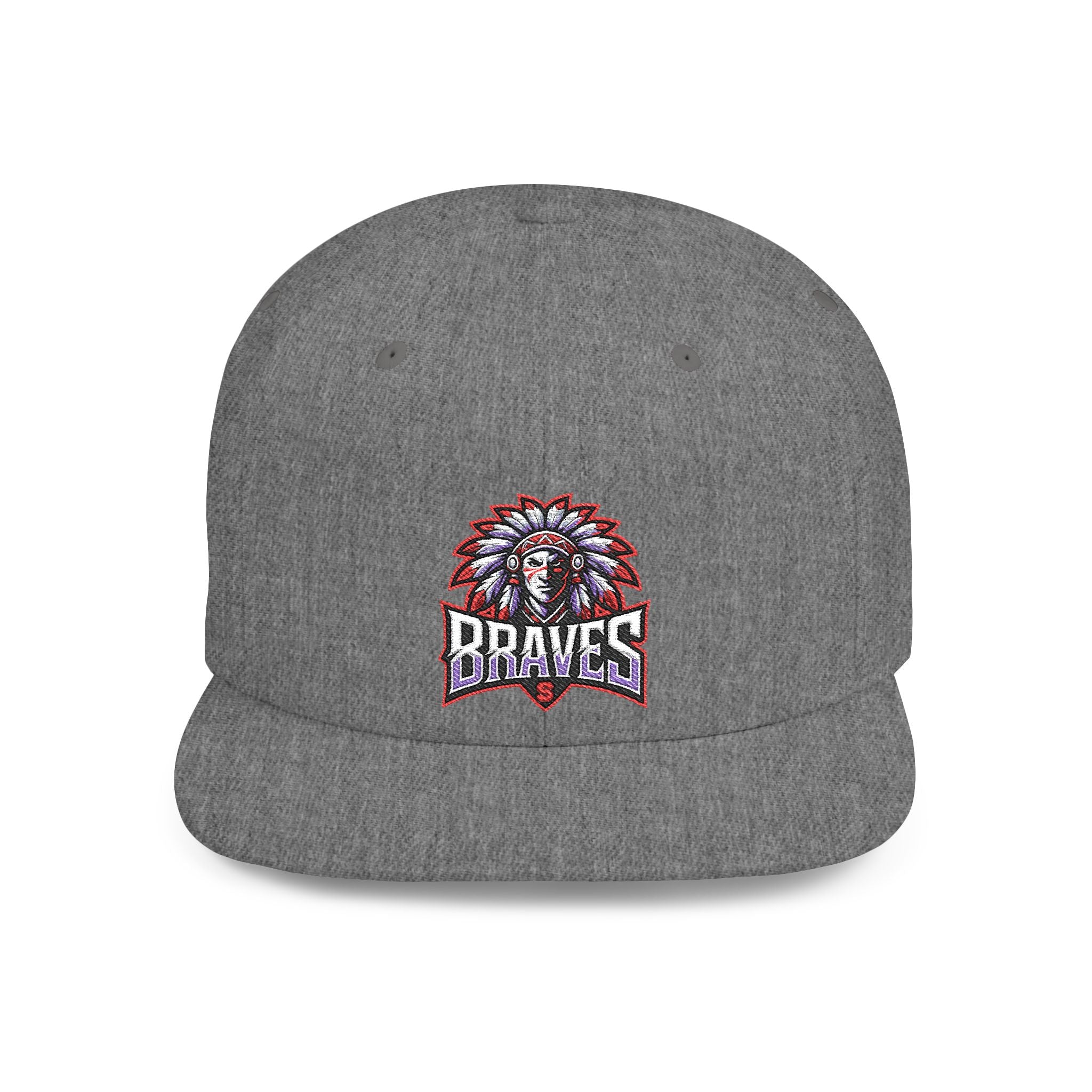 Stylish Flat Bill Snapback Hat with Braves Design | Perfect for Sports Fans, Summer Casual Wear, Gifts, and Festivals