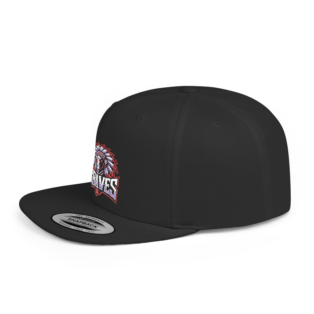 Stylish Flat Bill Snapback Hat with Braves Design | Perfect for Sports Fans, Summer Casual Wear, Gifts, and Festivals
