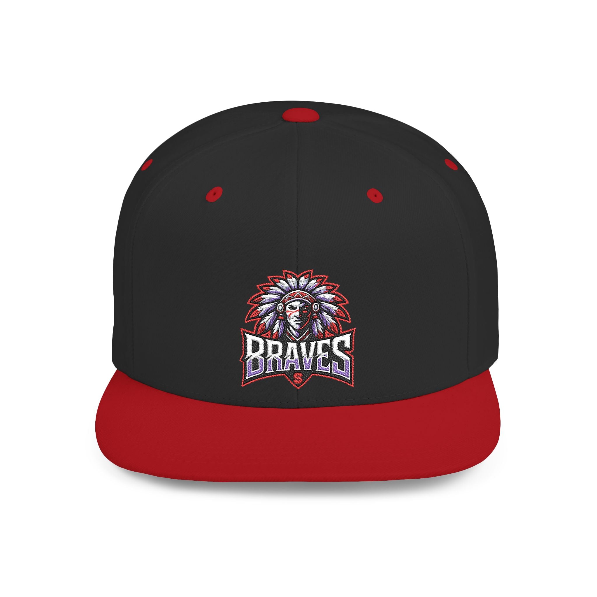 Stylish Flat Bill Snapback Hat with Braves Design | Perfect for Sports Fans, Summer Casual Wear, Gifts, and Festivals