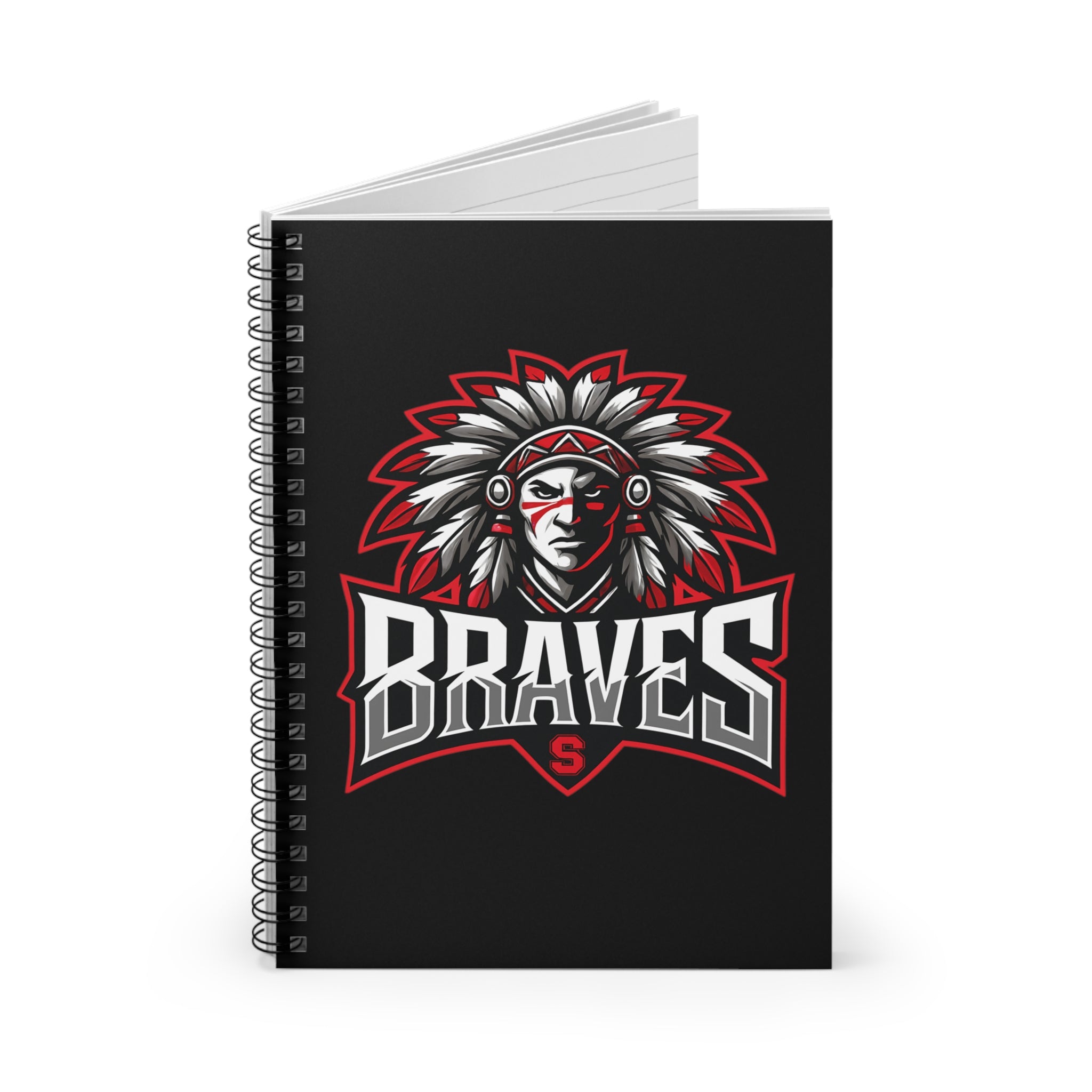 Braves Themed Spiral Notebook - Perfect for Students & Fans, School Supplies, Gifts, Journals, Note-taking