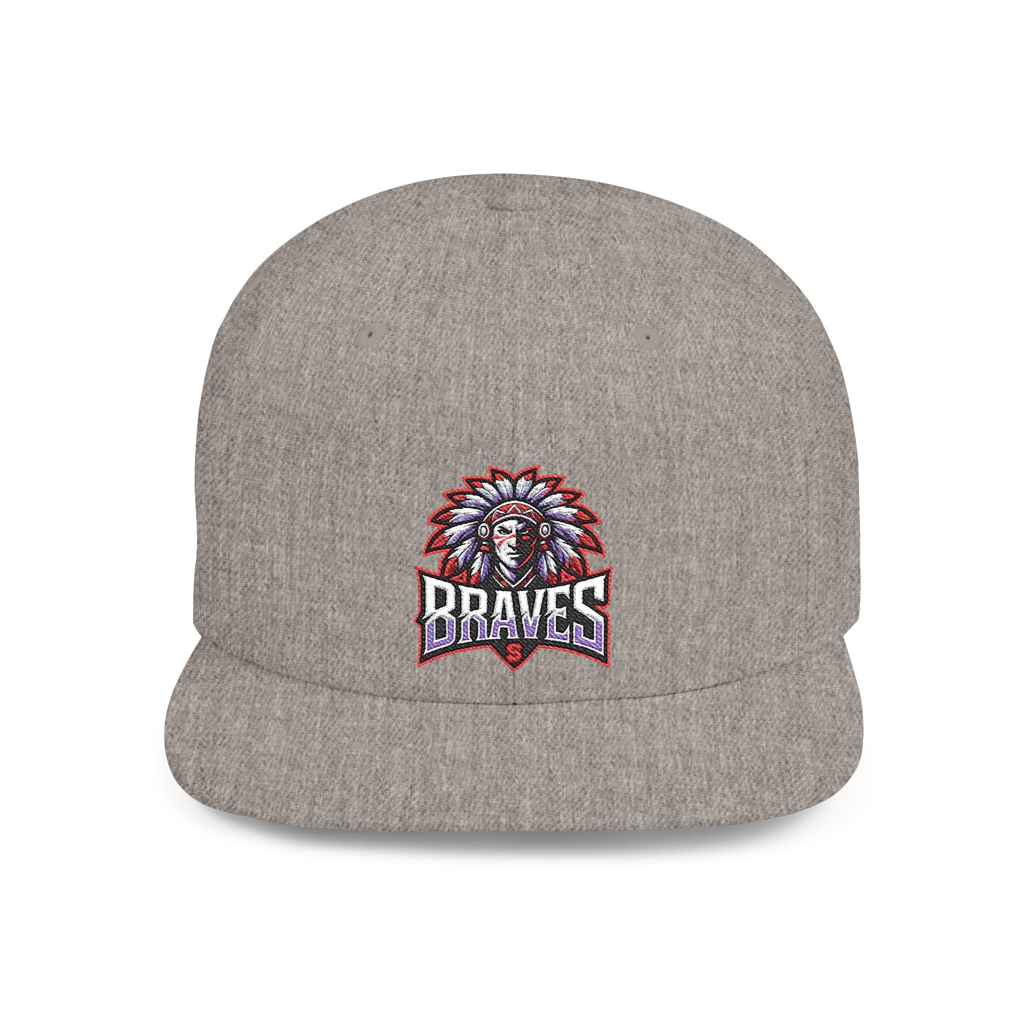Stylish Flat Bill Snapback Hat with Braves Design | Perfect for Sports Fans, Summer Casual Wear, Gifts, and Festivals