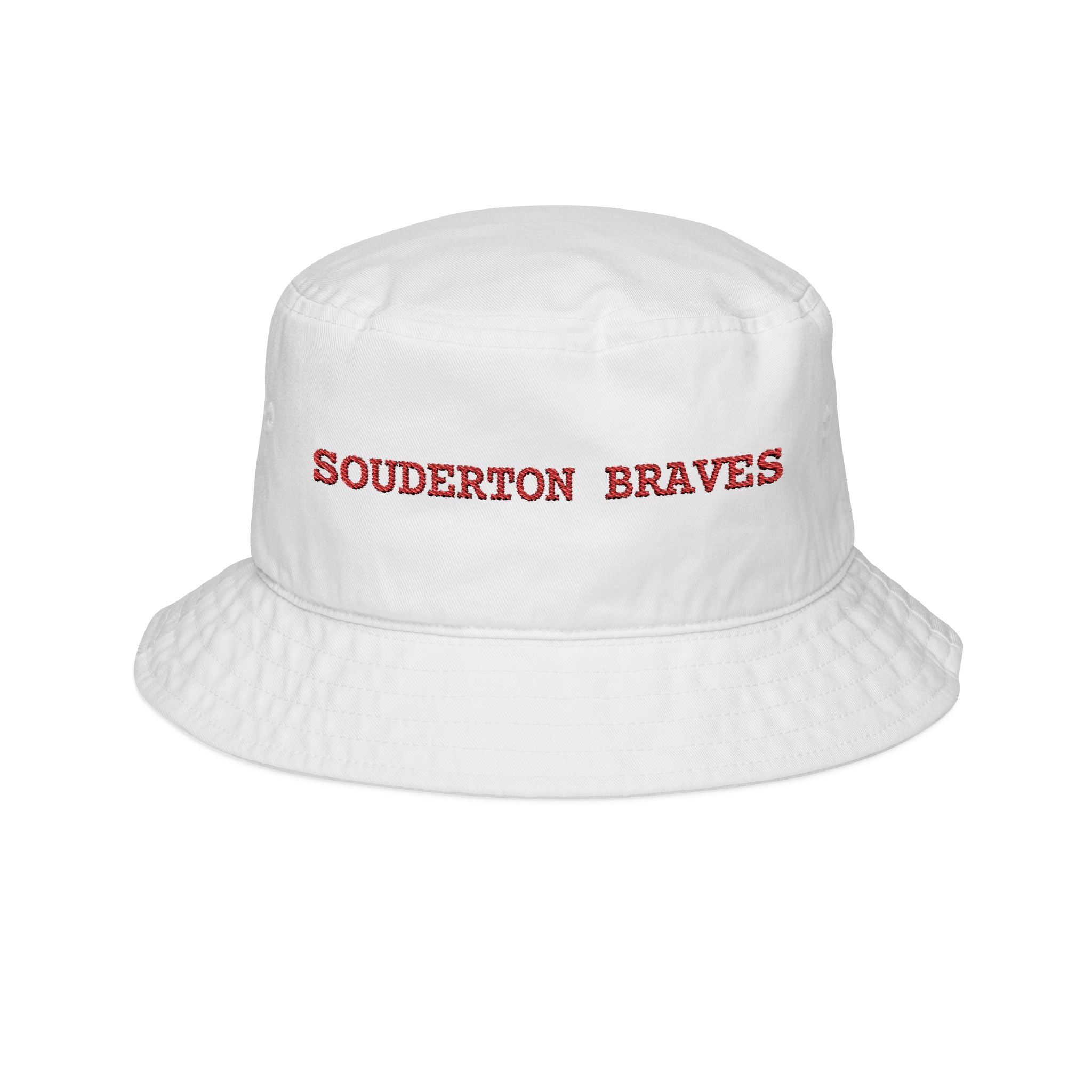 Embroidered Bucket Hat, Stylish Souderton Braves Hat for Outdoor Adventures, Perfect Gift for Sports Fans, Summer Accessory, Casual Wear