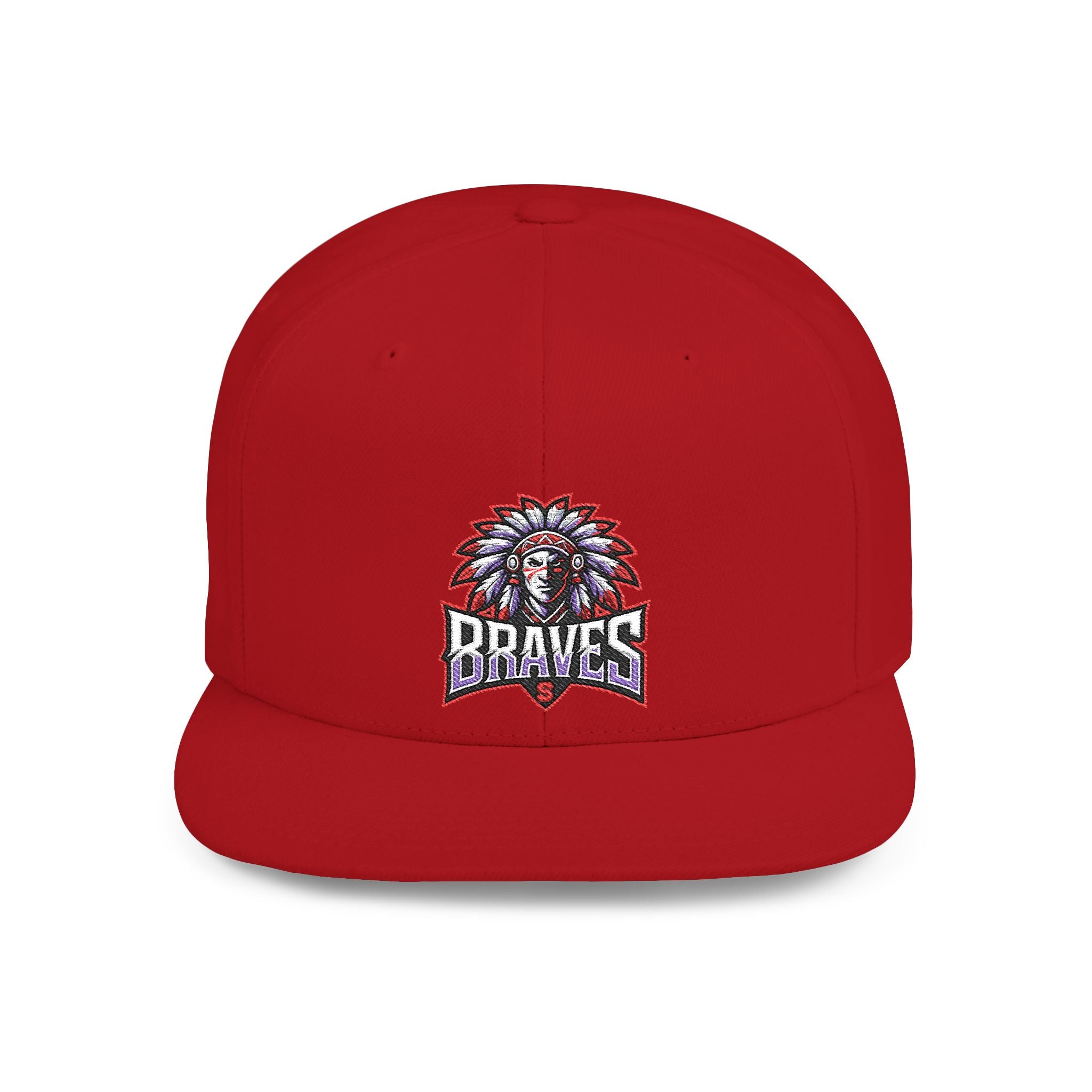 Stylish Flat Bill Snapback Hat with Braves Design | Perfect for Sports Fans, Summer Casual Wear, Gifts, and Festivals