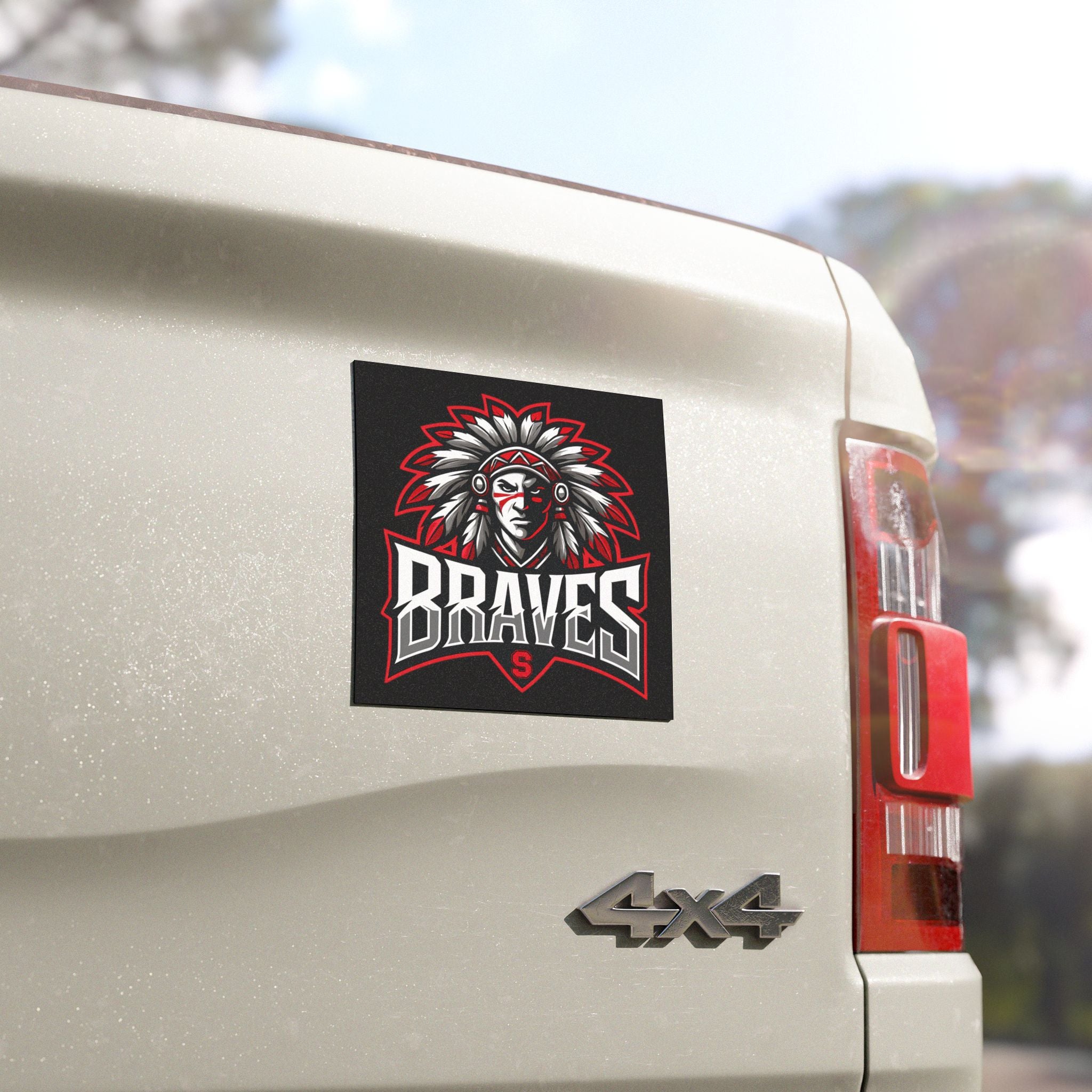 Bold Braves Car Magnets, Team Spirit Accessories, Auto Decor, Sports Fan Gifts, Vehicle Decor, Game Day Essentials, Window Magnets