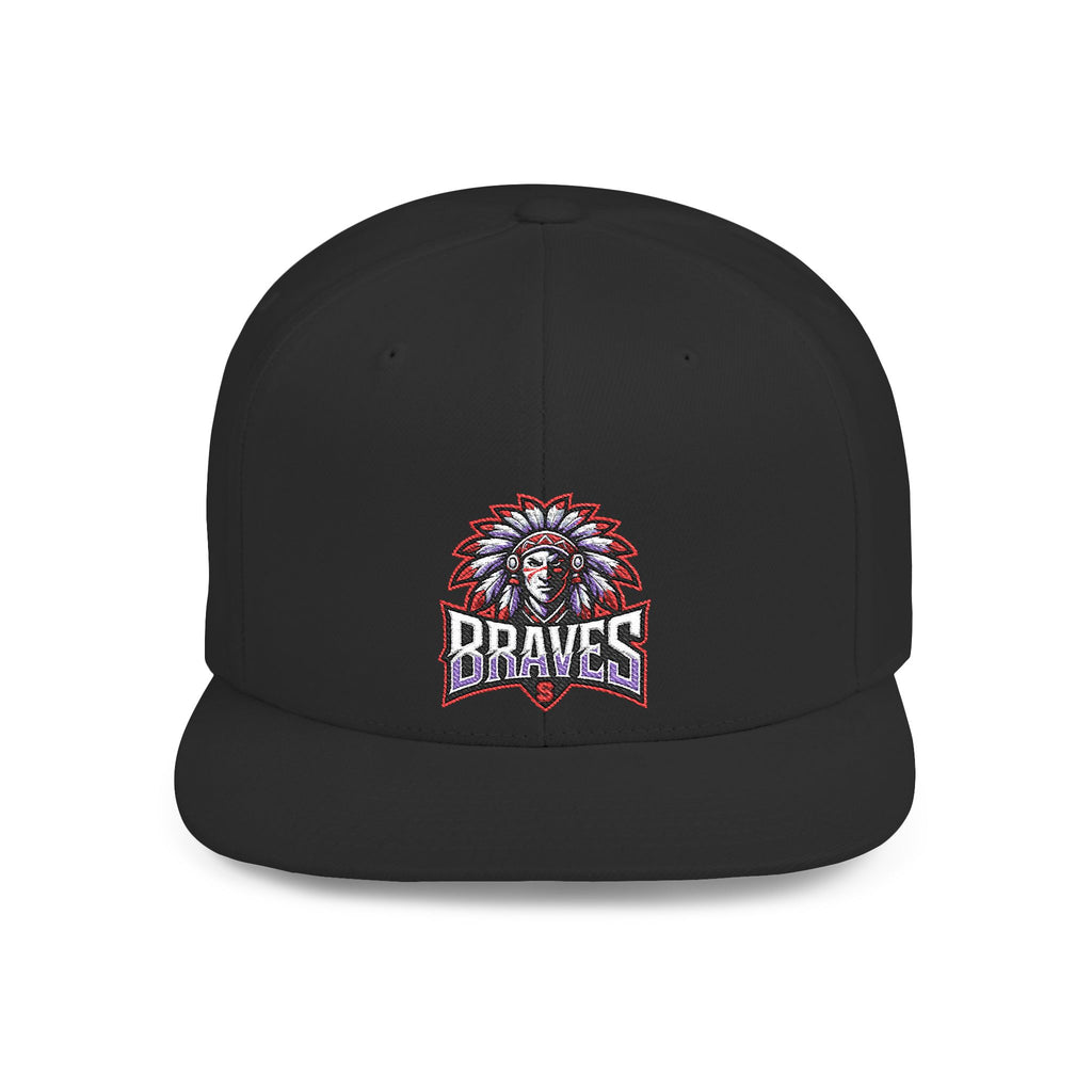 Stylish Flat Bill Snapback Hat with Braves Design | Perfect for Sports Fans, Summer Casual Wear, Gifts, and Festivals