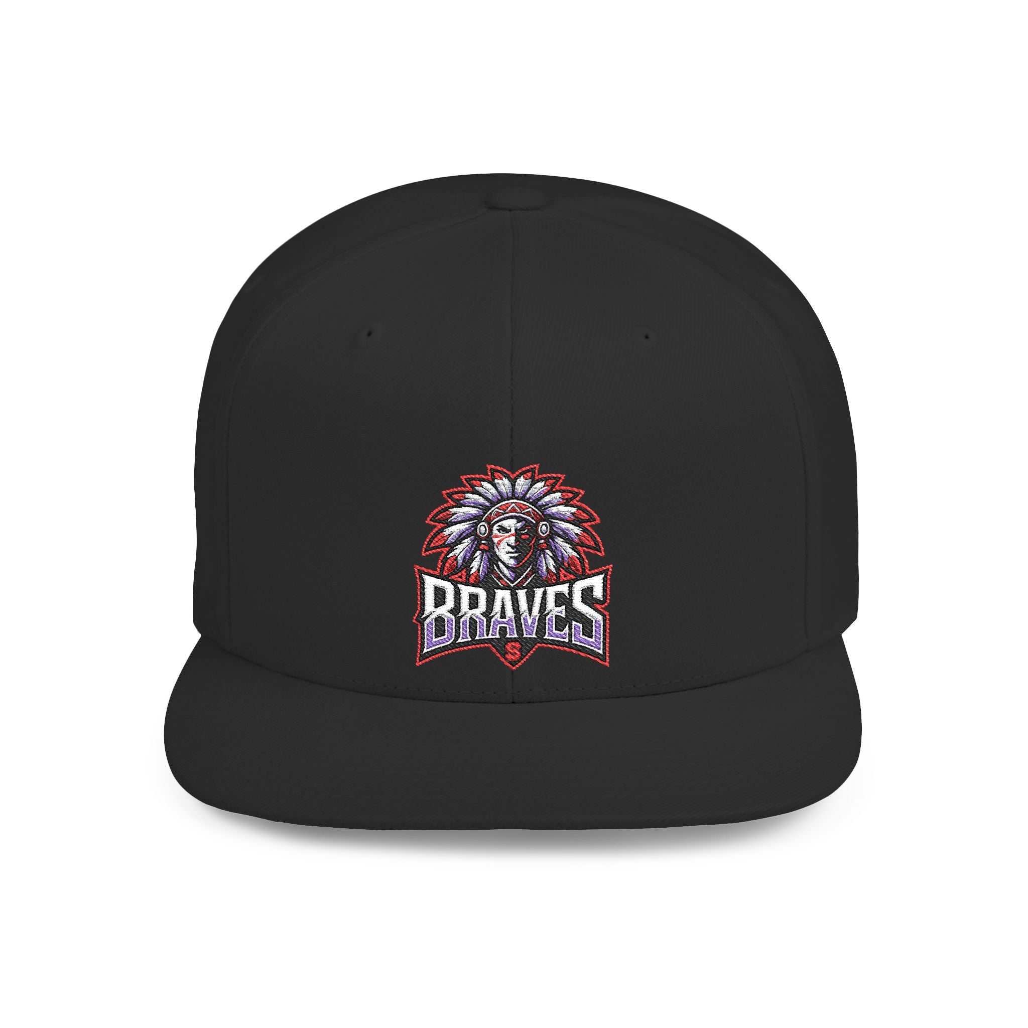 Stylish Flat Bill Snapback Hat with Braves Design | Perfect for Sports Fans, Summer Casual Wear, Gifts, and Festivals