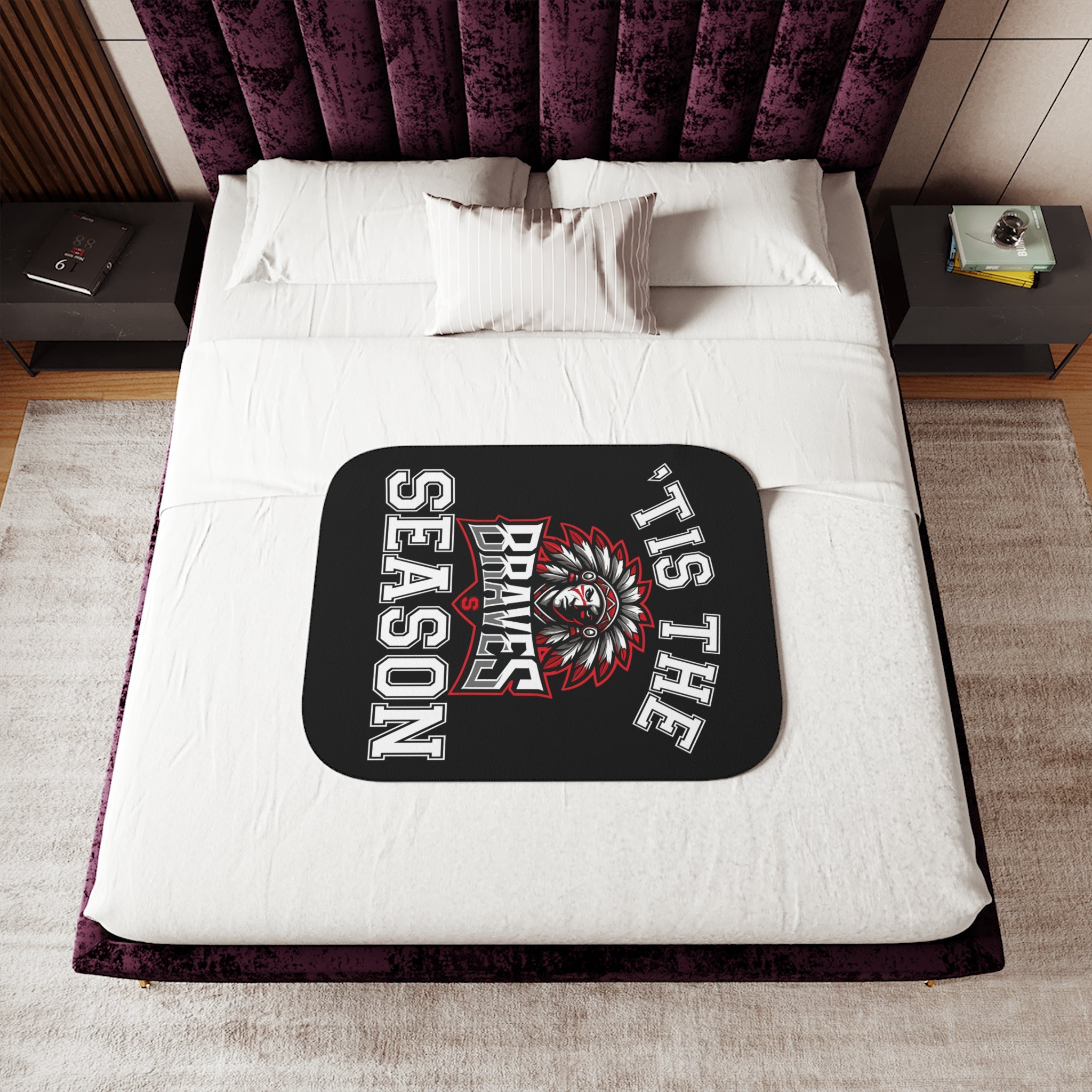 Cozy Sherpa Blanket - Perfect for Winter, Holidays, & Snuggling Up, Blanket Gift, Warm Home Decor, 'Tis the Season