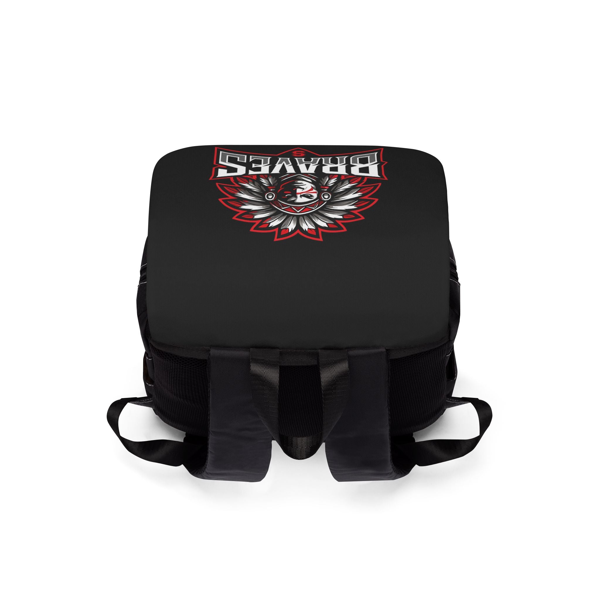 Stylish Unisex Casual Shoulder Backpack - Brave Logo Design, Perfect for School, Travel, Gift for Fans, Everyday Use
