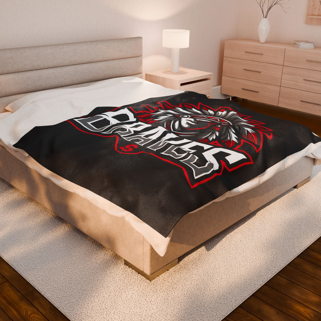 Cozy Sports Velveteen Plush Blanket - Perfect for Game Nights, Team Spirit, Home Decor, and Snuggling