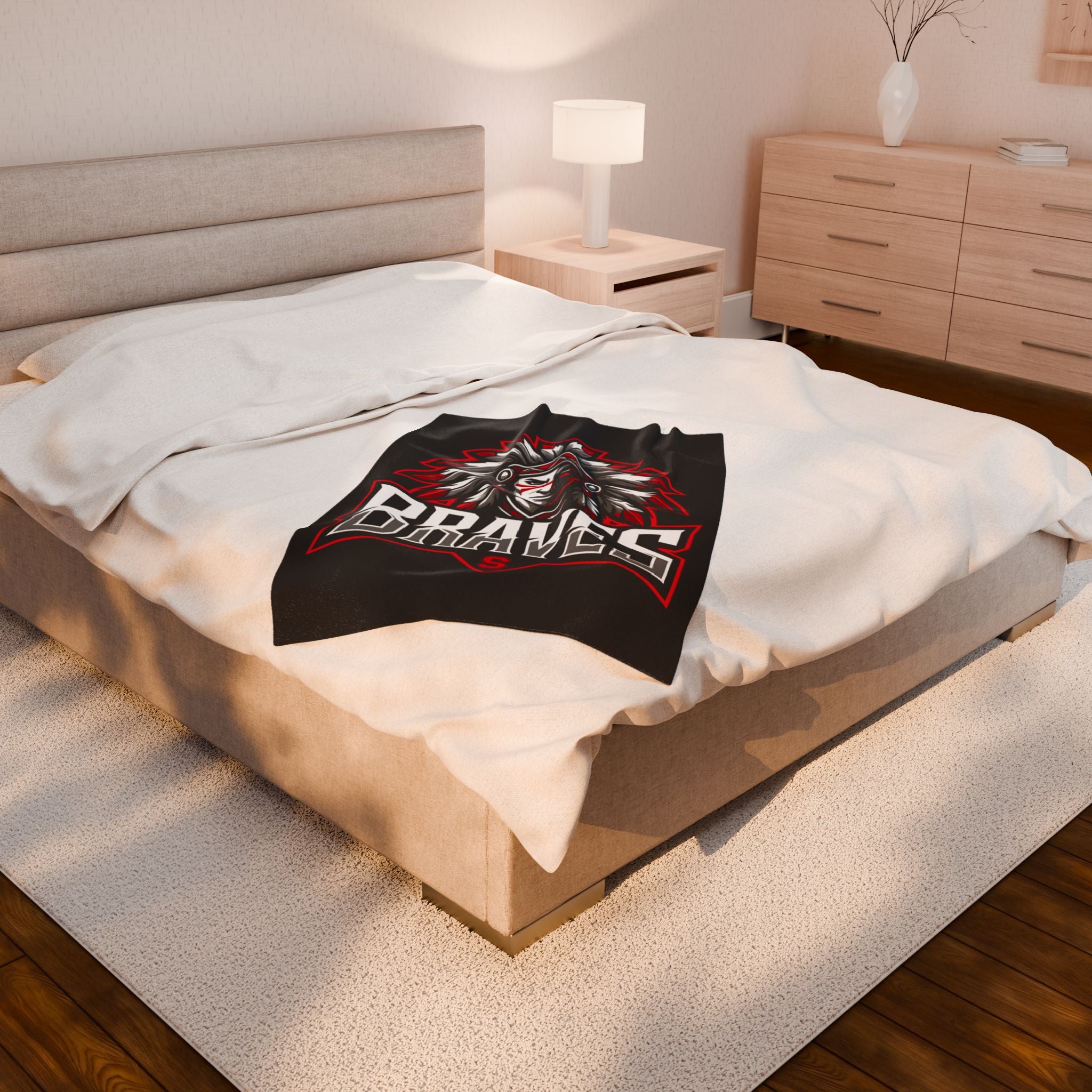 Cozy Sports Velveteen Plush Blanket - Perfect for Game Nights, Team Spirit, Home Decor, and Snuggling