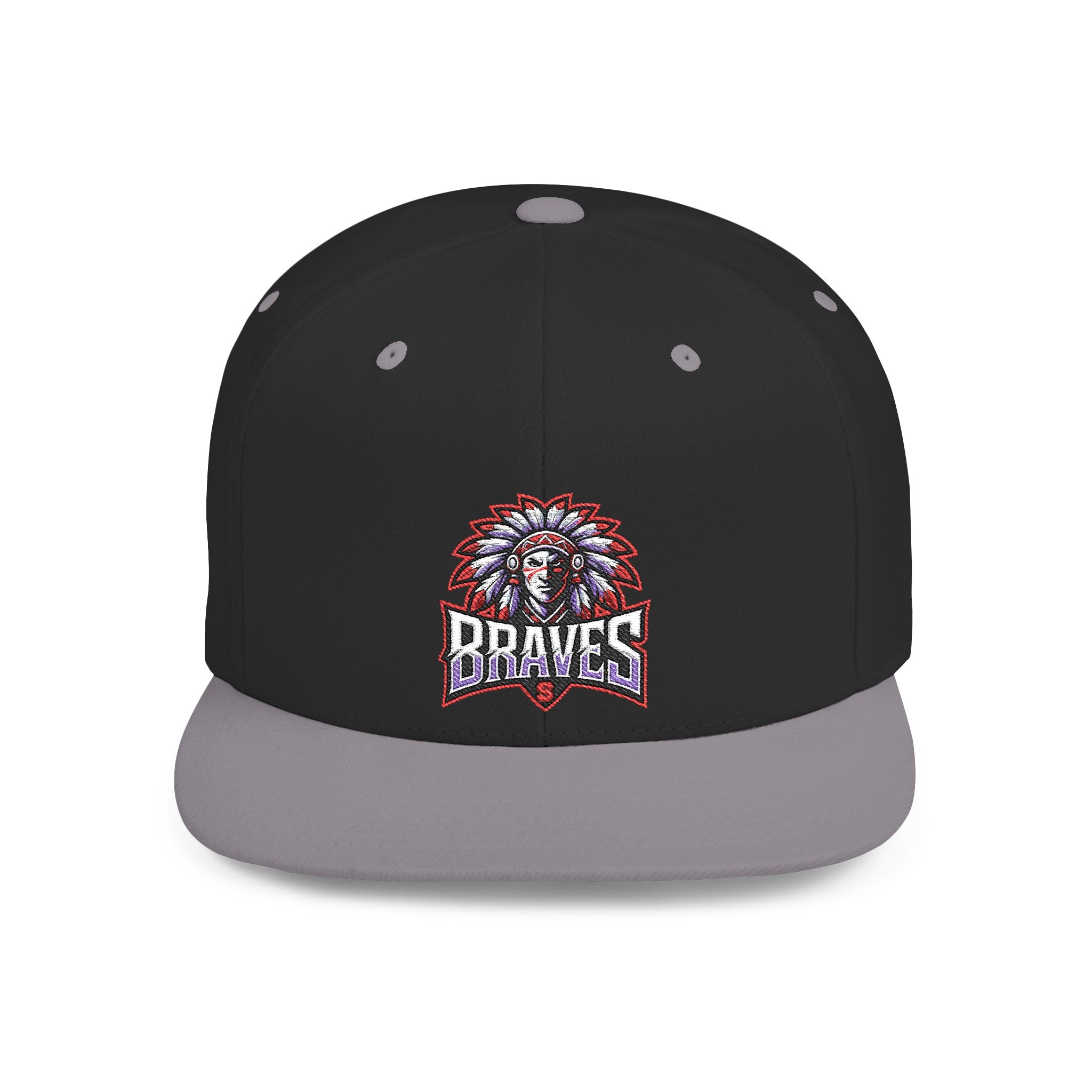 Stylish Flat Bill Snapback Hat with Braves Design | Perfect for Sports Fans, Summer Casual Wear, Gifts, and Festivals