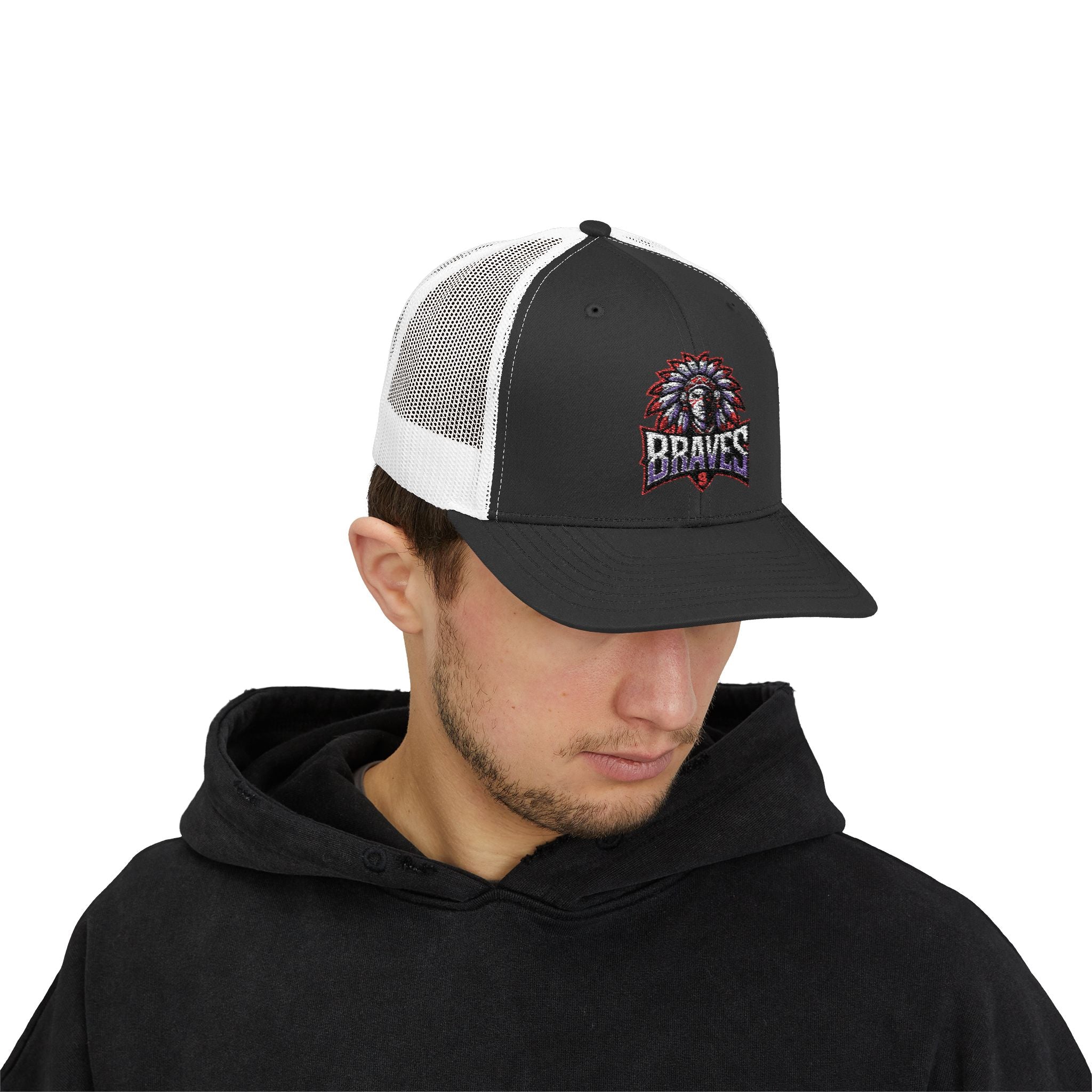 Braves Snapback Trucker Cap | Stylish Outdoor Gear, Perfect for Sports Fans, Festivals, and Casual Days