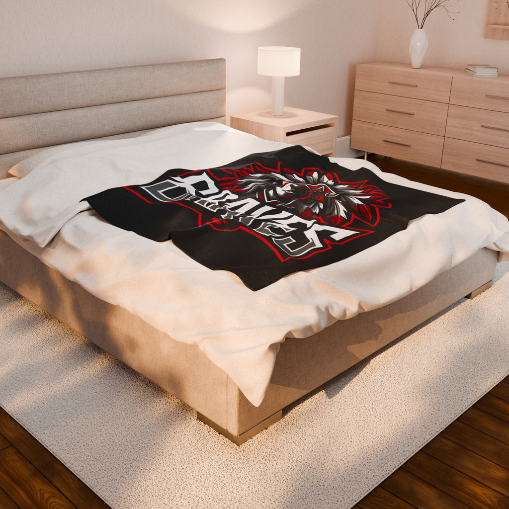 Cozy Sports Velveteen Plush Blanket - Perfect for Game Nights, Team Spirit, Home Decor, and Snuggling