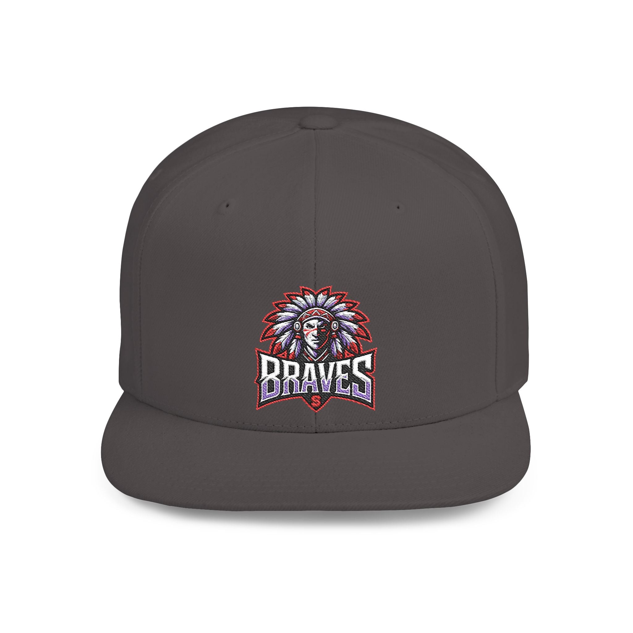 Stylish Flat Bill Snapback Hat with Braves Design | Perfect for Sports Fans, Summer Casual Wear, Gifts, and Festivals